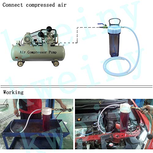 kweiny Pneumatic Syringe for Auto Transmissions | Oil Changer Pump for Car Gearbox 1.2 Liter - Thumbnail 6