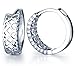 Infinite U Huggie Earrings 925 Sterling Silver Small Hoop Infinity Shape Hollow Love Heart Cartilage for Women
