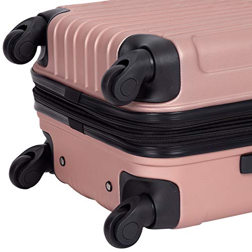 Travelers Club Midtown Hardside 4Piece Luggage Travel Set, Rose Gold