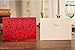 Doris Home Horizontal Laser Cut Wedding Invitation Cards Kit with Red Hollow Flora Favors 50pcs,CW057