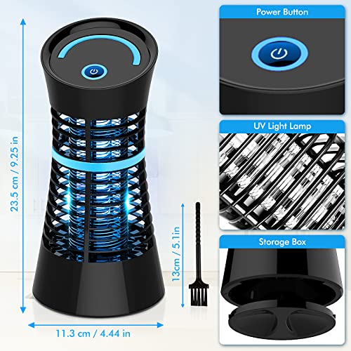Regevo Lámpara Antimosquitos Eléctrica - Mata Moscas 4W UV de Alta Eficiencia, Exterminador de Insectos, Mosquitos y Polillas para Interior (Casa, Cocina, Dormitorio), Exterior y Terraza Cubierta