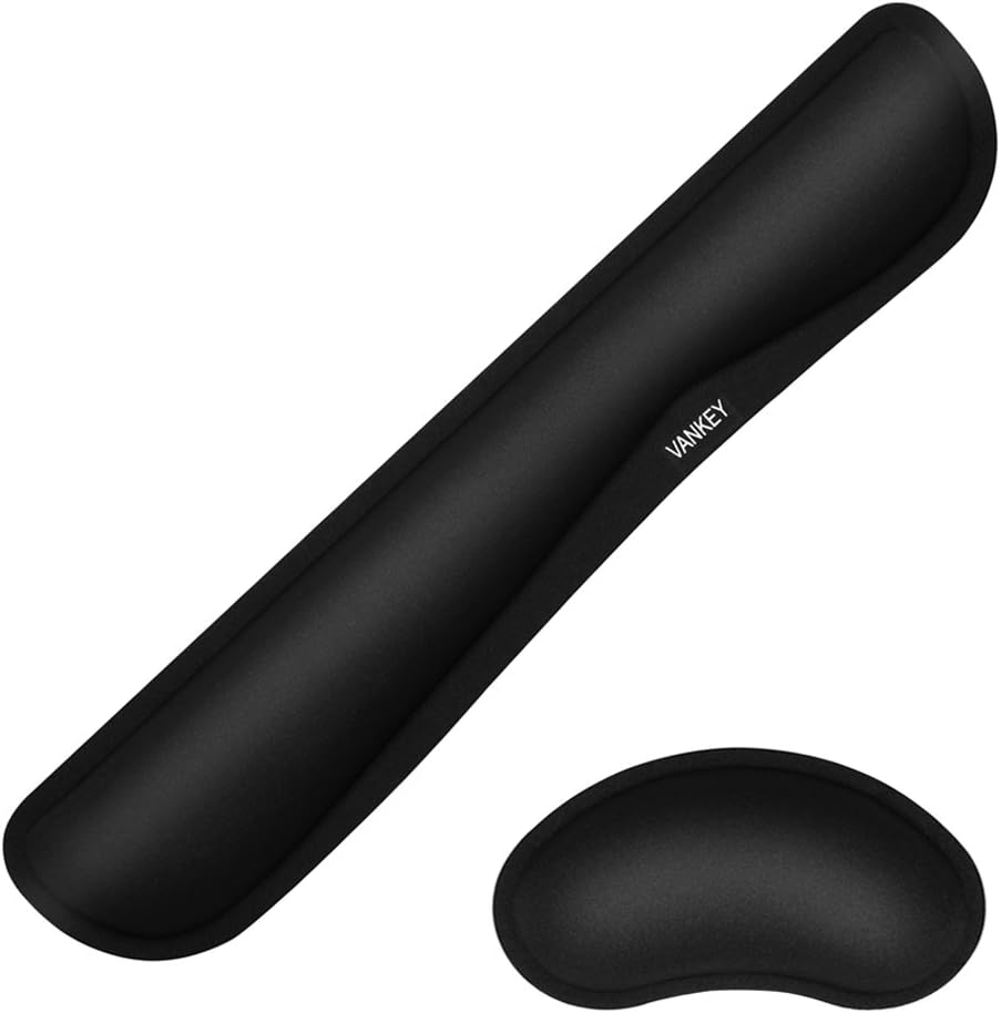 Vankey Soft Memory Foam Mouse Wrist Rest Support, Cool Ergonomic Hand Rest Support for Computer, Laptop, Office, PC Gaming - Massage Holes Design - Easy Typing Wrist Pain Relief and Repair : Office Products