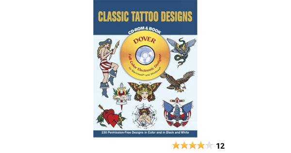 Classic Tattoo Designs Cd Rom And Book Dover Electronic Clip Art Eric Gottesman 0800759995929 Amazon Com Books