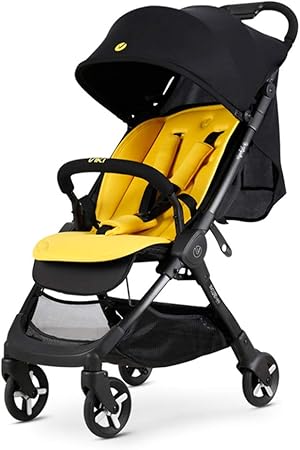 stroller with yellow wheels