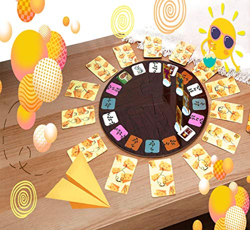 Board Game for Kids, “Just Chase” Card Game with Cheese Trap, Cute Cat Card Family Party Game for 5 Years&Up, 2-6 Players