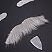 LUOEM Three-Piece Novelty Halloween Costumes Self Adhesive Fake Eyebrows Beard Moustache Goatee Kit Facial Hair Cosplay Props Disguise Decoration for Masquerade Costume Party (Grey)