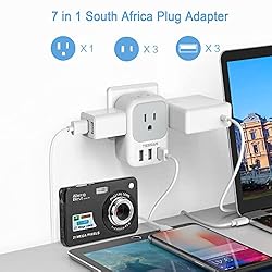 TESSAN South Africa Power Adapter, Type M Travel