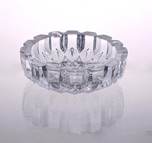Crystal Cut Round Glass Ashtray (1)