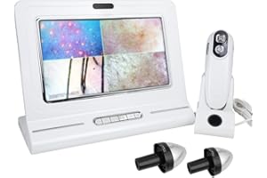 FUNWILL 11 Inches Skin Diagnosis Hair Analyzer Machine with HD LCD Screen Digital Skin Detector Moisture Tester, Four-Picture Comparison & 16G Storage for Home Spa Salon Use (US Warehouse)