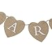 Pixnor CARDS Heart Shape Hessian Bunting Banner Rustic Party Decoration