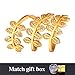 U7 Jewelry Clear CZ 18K Gold Plated Statement Leaf Long Ring
