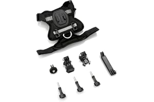 Cat Camera Harness for Action Cameras, Dual-Mount Pet Vest for First-Person Filming, Compatible with DJI-Action and GO3, 1.5-