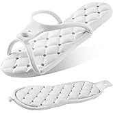 OULIGET Foldable Travel Shower Shoes with Holes,Dry Quickly Non Slip Bath Slippers,Portable Hotel Lightweight Sandals for Spa Nail Salon Beach Pool Gym