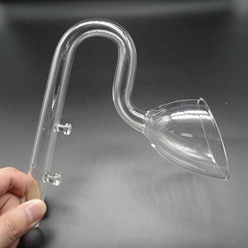 JARDLI Glass Lily Pipe Outflow for Aquarium Planted Tank (17mm for 16/22mm (5/8" ID) tubing)