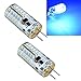 LJY 2pcs Pack G4 3014 SMD 48-LED 3W LED Crystal Bulbs 360 Degrees Energy Saving Capsule Spotlight Lamps AC/DC 12V (Blue)