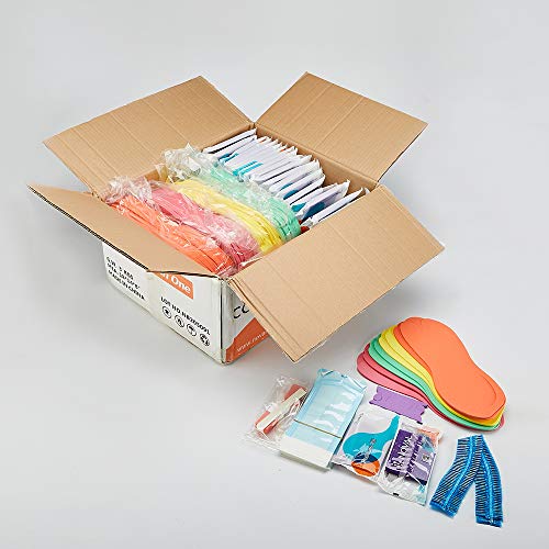 48 Units of Each Item in 1 Box Disposable Nail Combo Set Including Pedicure Kit, Manicure Kit, Pedicure Liner, Pedicure Slippers, Toe Separator and Sterilization Pouch
