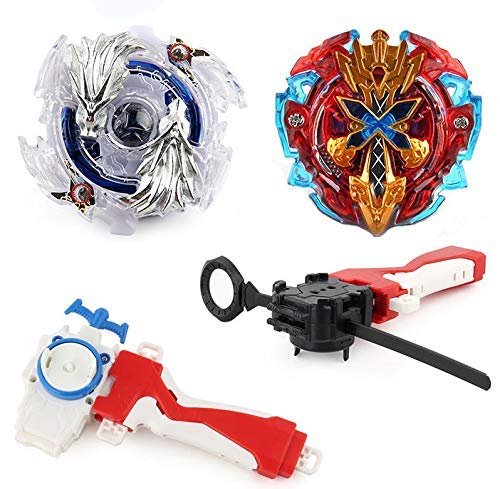 Battle Burst 2 in 1 Metal Fusion Battling Tops with 4D Launcher Grip Battle Set Packed in Storage Case