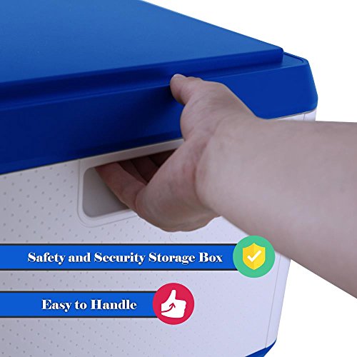 21 Gallon Locking Storage Container - Tough Durable Plastic Household Organizer with Lid, and Security Combination Lock - Large Capacity Stackable Storage Bin Tote Deck Box - SereneLife - Thumbnail 3