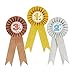 6-Pack Award Ribbons - Rosette Ribbons Award Set - Recognition Awards for 1st, 2nd, 3rd Place of Science Fairs, Ceremonies and Events Certificates, Gold, Silver, Bronze, 7.5 Inches