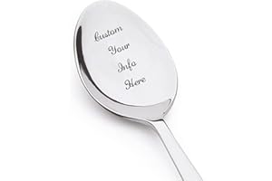 OBTIAN Custom Personalized Engraved Spoon - Your Idea, Text, Message - Awesome Stainless Steel Unique Gift for Best Friend, L