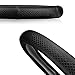 Nasibo Car Steering Wheel Cover,Breathable,Anti- Slip,Elegant,Great Hand Feel Ultrafine Fiber Leather for Universal 15 inch Middle Size Black