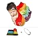 Newborn Baby Stretch Knit Wrap,Photography Photo Props Rainbow Tassel Blanket Include Headband
