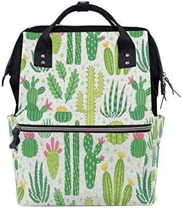 Backpack Cactus With Green Cacti Customized Large-Capacity Handbag Travelling Daypack for Men/Women