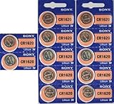 Sony Lithium 3V Batteries Size CR1620 (Pack of 12)
