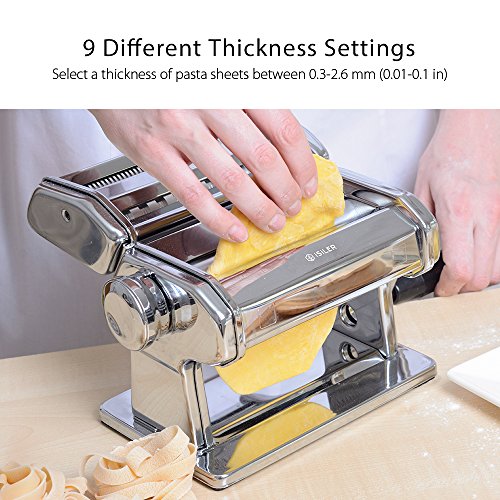 2 Adjustable+Thickness+Settings+Spaghetti+Fettuccini