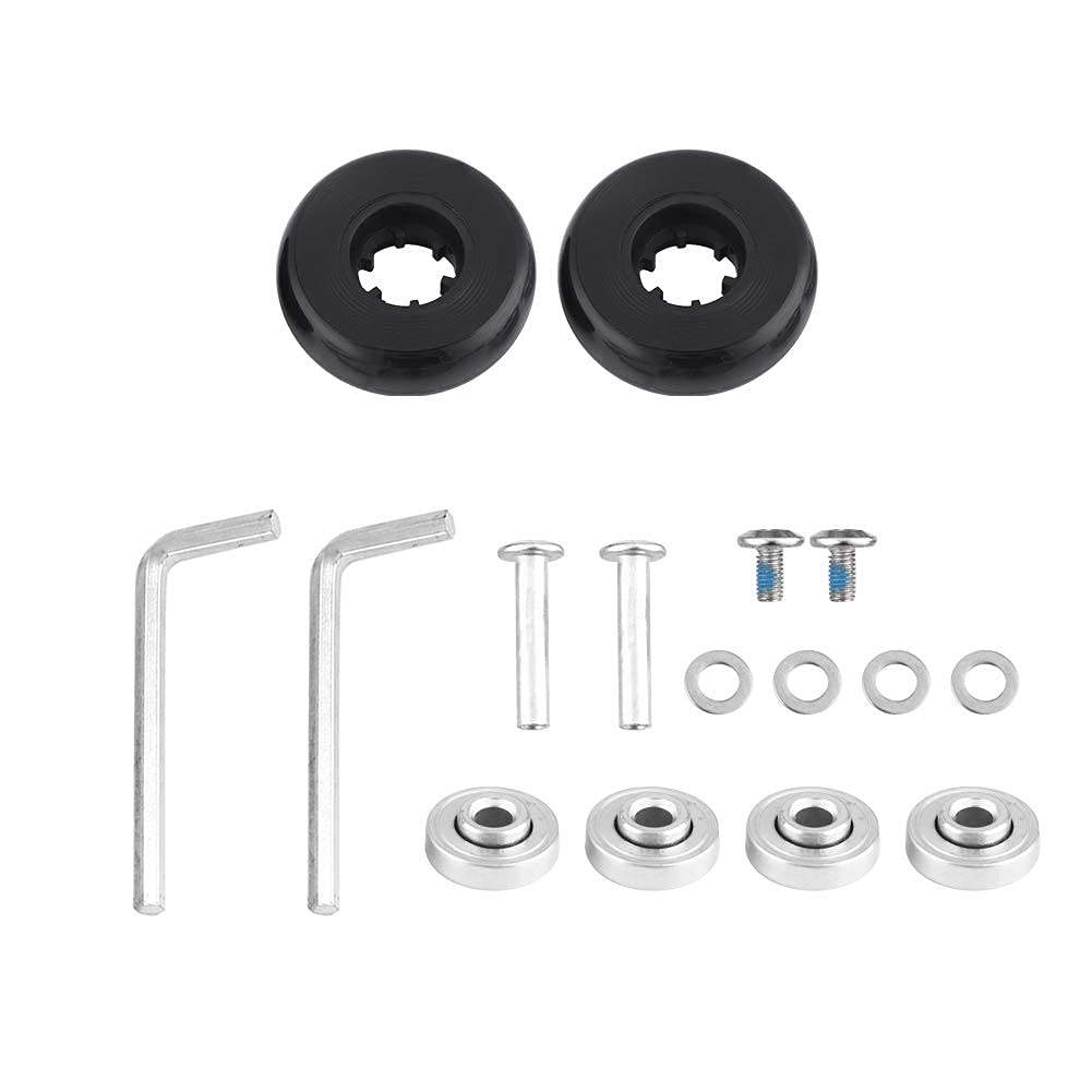 Alomejor Luggage Suitcase Replacement Wheels Axles And Axles Wrench Repair Bearings Set OD 50mm