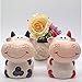 ZCHING Cute Cow Ceramic Piggy Bank Personalized Money Saving Bank for Kids Girls Boy Nursery Gift