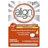 Align Daily Probiotic for Women and Men, Banana Strawberry Probiotics Supplement, 24 Chewable Tablets