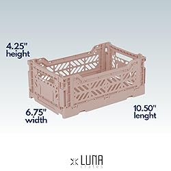 Collapsible Storage Box, Foldable Crate Organizer