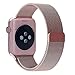 Apple Watch Band, with Unique Magnet Lock, EH HE 42mm Milanese Loop Stainless Steel Bracelet Strap Bands for Apple Watch 42mm All Models No Buckle Needed - Rose Gold