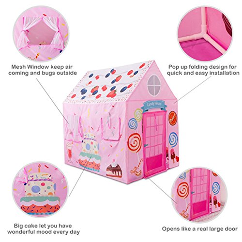 Anyshock Playhouse for Kids Tent, Princess Castle Play House for 1-8 Year Old Children Boys Girls Baby Indoor Outdoor Gifts Toys