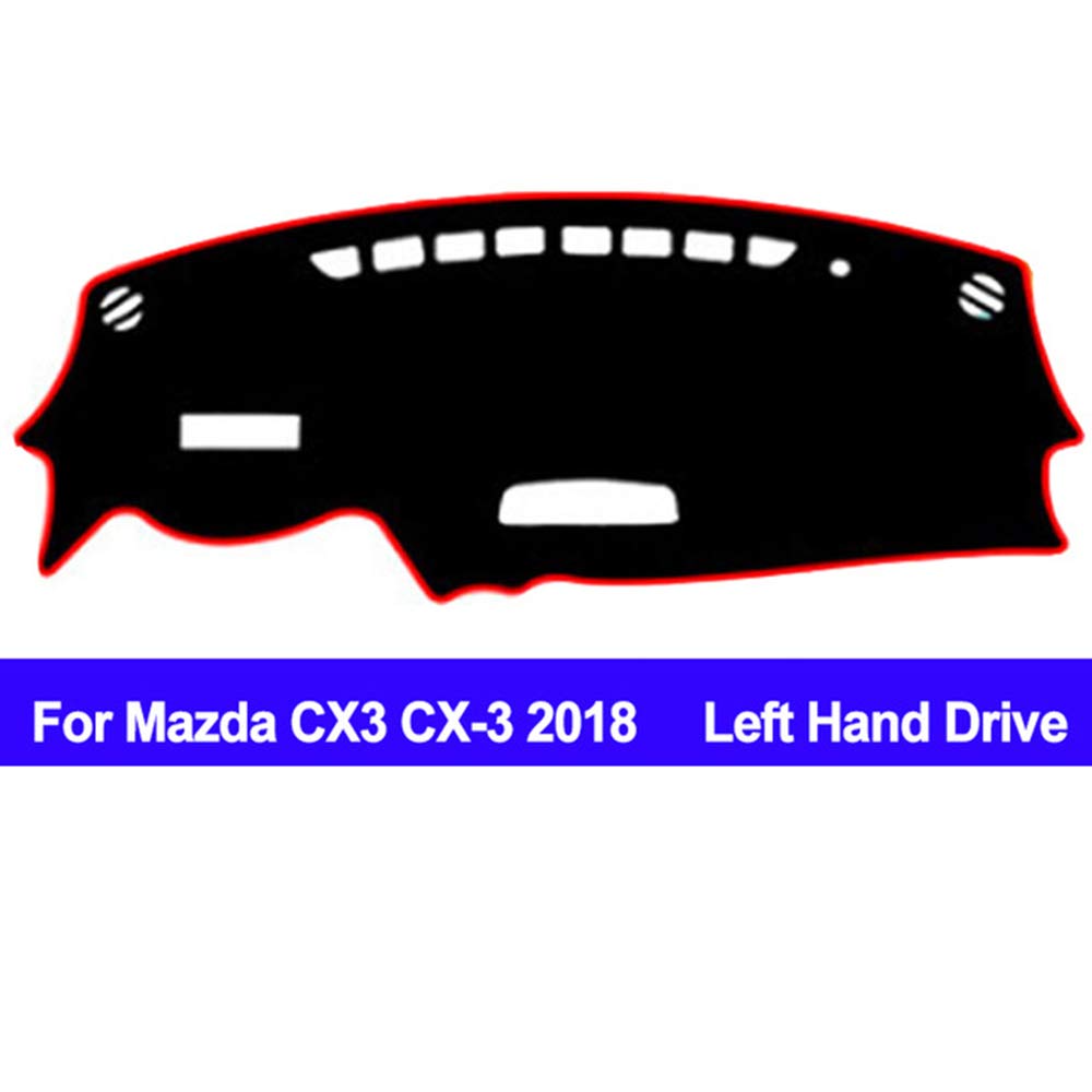 AUCD Car Dashboard Cover for Mazda CX3 CX-3 2018 Dash Mat Automobile Dash Pad DashMat Sun Shade Carpet Anti-UV Non-Slip