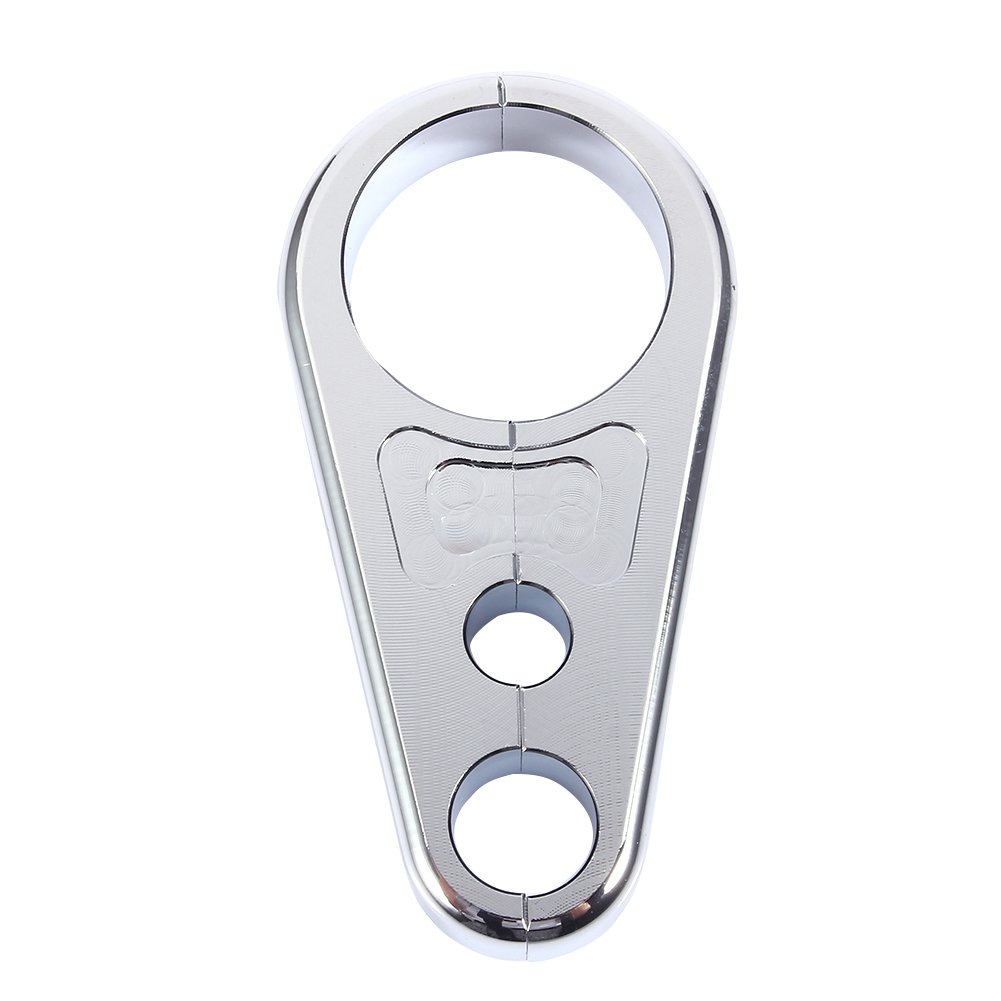 Keenso Alloy Brake Clutch Cable Wire Clamp Clip - 1" 25mm Handlebar Mount Clutch Cable or Brake Line Clamp Chrome Aluminum Modification of brake system kabelhalter lenker