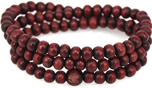 GUOXITANG Brand Depreciate 6*6mm Men's Womens Rosewood Buddha Word Carved Wrap Bracelet