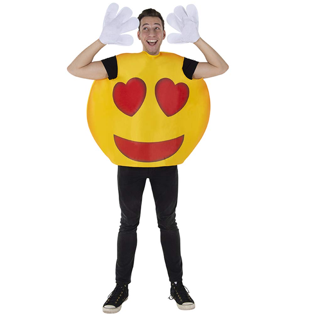 Dress Up America Smiling Heart Emoticon Costume For Adults - Smiling Faces Costume For Adults