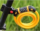 GOFRIEND Bike Lock 5 Digit Resettable Cable 1.2m x 12mm Orange TY566 view 5