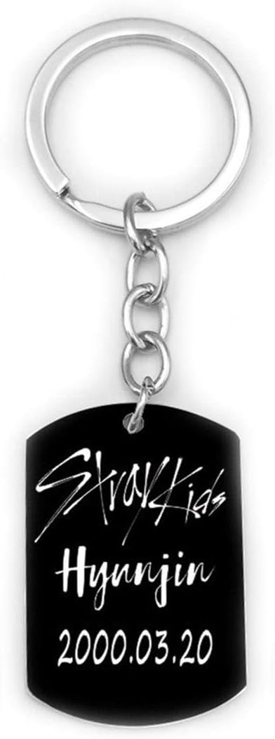 zhengao Upgraded Version KPOP Stray Kids Straykids Keychain Titanium Steel Key Ring Key Holder Key Lanyard Hot Gift for Straykids Fan(None Style 1)