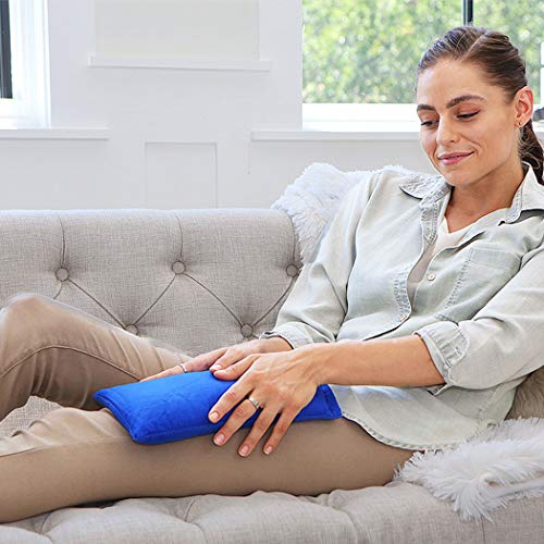 My Heating Pad Herbal Aromatherapy Pack | Portable and Microwavable Neck and Shoulders Pillow for Stress, Tension, Headache, and Muscle Pain Relief | Hot and Cold Therapy - Lavender | Blue - Thumbnail 6