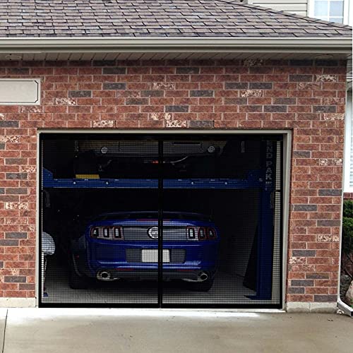 Premium Garage Door Screen for 1 Car Garage 10x8ft, Durable Heavy Duty Fiberglass Screen Mesh