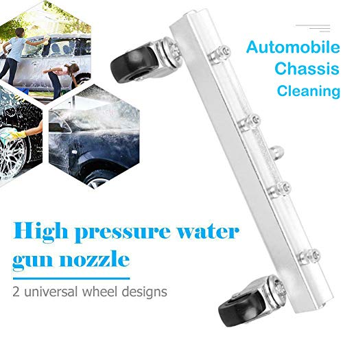 DZT1968 Pressure Washer Automobile Chassis Cleaning and Road Cleaning Nozzle Water Broom Power Washer with 4 Nozzles Cleaning Water Broom (B)