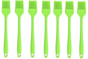 JYYHSF Silicone brush， BBQ/Pastry Basting Brushes,Silicone Cooking Grill Barbecue Baking Pastry Oil/Honey/Sauce Brush (7 PCS,green)