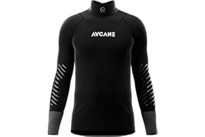 AYCANE Ice Hockey Base Layer with Cut-Resistant Neck & Wrist Guards – BNQ Certified – Long Sleeve Shirt – Youth/Men/Women