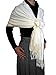 Opulent Luxury Women's Pashmina Cashmere Wrap Scarf Soft Shawl - 80 x 30-Inch - Ivory