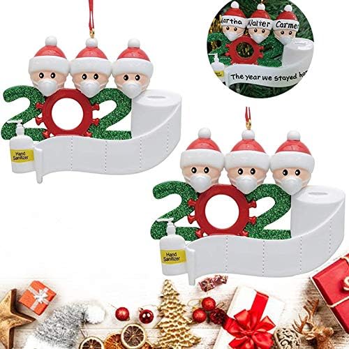 Diy Survived Family Customized Christmas Tree Decorations Creative Personalized Name A Family 1 People Bud K 2 Pack Christmas Ornament Kit With Măŝk Pendants Drops Finials Home Kitchen Inningsbreak Com
