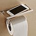 AKDSteel Toilet Paper Holder Dispenser Wall Mounted Bathroom Tissue Holder with Phone Holder,SUS 304 Stainless Steel
