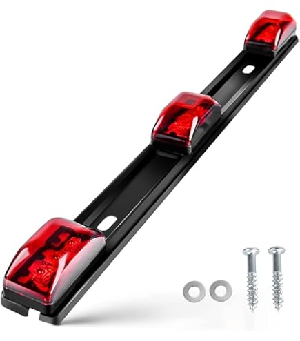 10 Unids Ámbar Luc De Posición Lateral De Camion 12 V 24 V Rojo